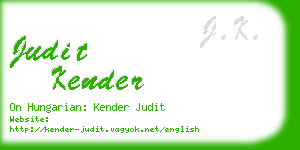 judit kender business card